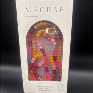 Macrae Multicolor Beaded Phone Crossbody with Gold Plated Clip
